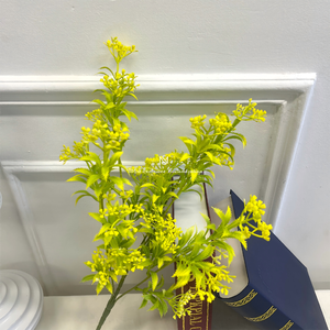 Estilo <span class=keywords><strong>de</strong></span> bosque al aire libre Guía <span class=keywords><strong>de</strong></span> camino blanco y verde fresco Arreglo floral Decoración <span class=keywords><strong>Hortensia</strong></span> verde Delphinium Planta verde - Product Image 3