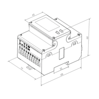 Compteur d'énergie intelligent triphasé EM4373-LoRa 3*230/400V 100A LoRaWAN RS485