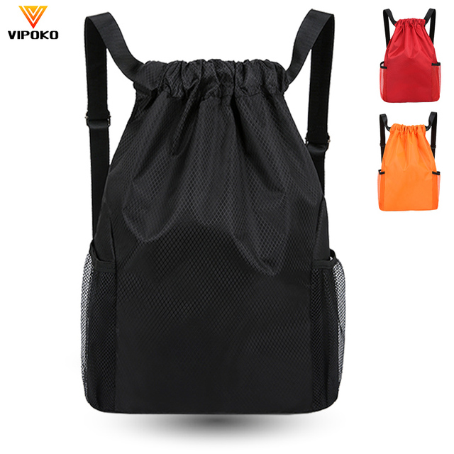 VIPOKO Custom Logo Eco-friendly Drawstring Nylon Bag Waterproof Draw Gym String Bag for Outdoor Casual Drawstring Bags Backpack