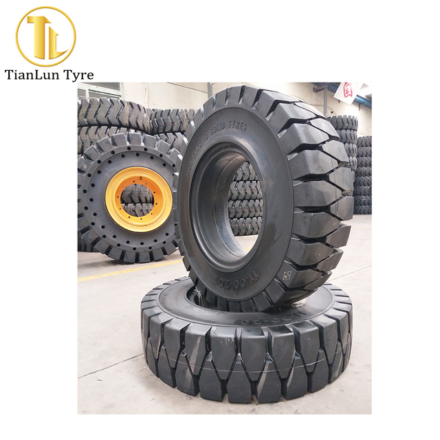 Solid Tyre 9.00-20 10.00-20 11.00-20 12.00-20 Wholesale Tires Heavy Duty Solid Forklift Tire