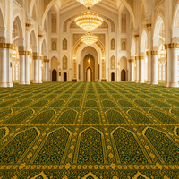 Tapis de prière bouclé pour mosquée, en laine sur mesure, épaisseur de 6 mm à 15 mm, pour projet de salle de prière