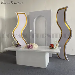 Mesa de boda de PVC con forma de S de lujo para niños, mesa de boda de plástico, más barata, venta al por mayor