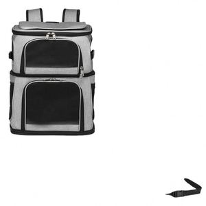 Sac à dos pour animaux de compagnie approuvé par les compagnies aériennes, fabriqué en usine BSCI, Mochila pour chat et chien, sac à dos Oxford pour les voyages en week-end, les promenades en plein air, les pique-niques, les parcs - Product Image 3