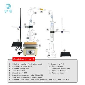 Huke Lab Glassware ácido volátil medição dispositivo único ebulição destilação unidade vapor ainda álcool Tester 1000ml 2000ml - Product Image 5