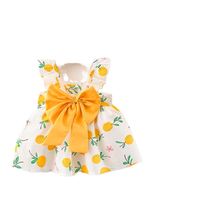 Set Estivo Casual 2 Pezzi per Bambina 0-3 Anni, Vestito Floreale Vintage Senza Maniche con Colletto Quadrato e Cappello, in Cotone - Product Image 2