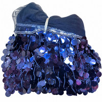 Keering WTT-016 Garniture personnalisée en spandex/nylon à sequins, lavable, broderie à la main, passepoil à pompons pour vêtements, sacs et chaussures