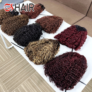 GS Glueless Bob Wigs Short Raw Cheveux humains brésiliens péruviens 4*4 13*4 8-14 Inch Lace Front Transparent Lace Small Cap Abordable - Product Image 6