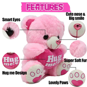 A064 ODM Oso de peluche Animal de peluche Rosa Felpa Hug Me Pink Heart Almohada Niños Niñas Pareja Regalo San Valentín Felpa Corazón Almohada - Product Image 4