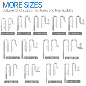 WEEKAQUA Tuyau de lys en acier inoxydable mis à jour 16mm avec ventouses avec filtre d'écumoire de surface Accessoires d'entrée et de sortie de seau - Product Image 4