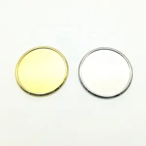 Custom Gold Silver Metal Blank Sublimation Coin with Printed Sticker s