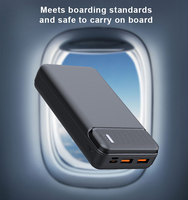 Logo de marque Charge rapide Power Bank haute capacité 20000mAh chargeur Mobile Portable avec boîte ménage support de sécurité Offres Spéciales