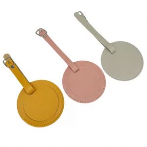 Étiquette d'identification de bagage réglable multicolore en cuir PU avec impression gratuite du nom, pour valise et bagage d'embarquement en avion - Product Image 2