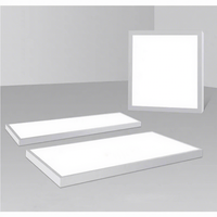 Plafonnier LED plat ultra-mince moderne à montage en surface, à bords lumineux, dimmable, pour bureau, atelier, usage commercial intérieur