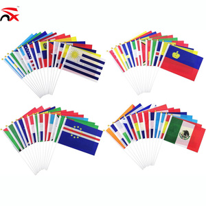 Drapeaux à main en plastique miniatures pour tous les pays, pour encourager la Coupe du Monde de football 2026, vente chaude - Product Image 3