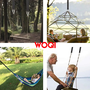Woqi — longues sangles réglables pour arbre, 2000lb avec verrouillage de sécurité, Kit d'accrochage pour <span class=keywords><strong>mousqueton</strong></span> - Product Image 6