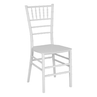 Chaises blanches en acrylique pour événements de mariage, chaises de salle à manger en plastique, chaises empilables de banquet pour hôtel