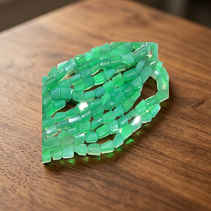 Perles de pierres précieuses en onyx vert 100 % naturel de haute qualité, pépites vertes facettées de 10 à 17 mm, 17 pouces pour la fabrication de bijoux (vente en gros) - Product Image 2