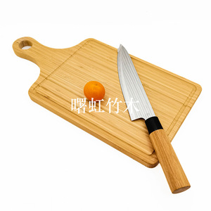 Bandeja de servir de bambú y madera Shuhong de 40x20x1.5 cm para hornear carne, pan, frutas, estilo simple, vajilla para el hogar. - Product Image 2