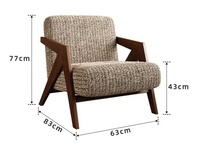 Canapé simple moderne de luxe italien pour petite maison, chambre à coucher, salon, structure en bois, design ergonomique