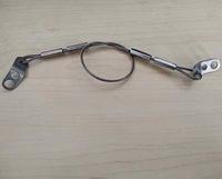 Coupe personnalisée élingues de câble métallique en acier inoxydable attache de câble de sécurité crochets de sangle tressée onglets bornes soudage à ressort disponible
