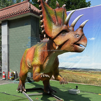 LONGTU Modèle de dinosaure mécanique animatronique grandeur nature, produits pour parcs d'attractions, sculpture extérieure 110-360V