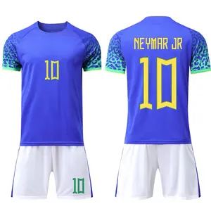 2022-23 National Team Clothing 100% polyester Brazil Away Football Jersey For Man