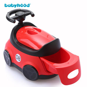 Pot pour bébé Babyhood, rouge, avec volant et compartiment de rangement, pour l'apprentissage de la propreté des tout-petits - Product Image 1