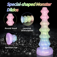 Plug anal fantaisie en forme de monstre, godemiché texturé en silicone souple, jouet pour adultes pour femmes et hommes