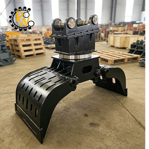 Pince à roche hydraulique rotative renforcée pour excavatrice de 15 à 25 tonnes, pince à <span class=keywords><strong>pierre</strong></span> universelle, accessoire d'excavatrice PW - Product Image 2