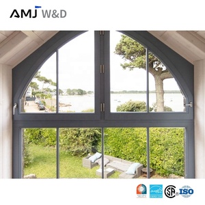 Fenêtre à battant <span class=keywords><strong>en</strong></span> aluminium thermolaqué avec verre Low-E et design <span class=keywords><strong>en</strong></span> arc pour salon - Product Image 2