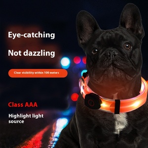 Conjunto de Correa y <span class=keywords><strong>Collar</strong></span> para Mascotas con LED Ajustable, Ecológico, de Alto Brillo, Carga USB, Multicolor, Luminoso, CINTAS, <span class=keywords><strong>Collar</strong></span> Largo - Product Image 2
