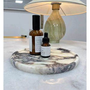 Placa de servicio de mármol Natural, bandejas de servicio de lujo, decoración de Vanity, bandeja de piedra para joyería, Viola, Bulgaris, nórdico, OEM - Product Image 2