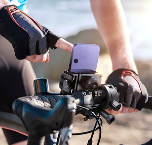 Support de téléphone pour vélo [n'obstrue pas la caméra] Rotation à 360° Léger Support universel pour téléphone de vélo Installation rapide - Product Image 4