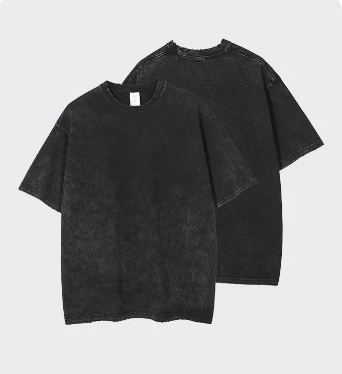 custom logo heavy cotton oversized tshirt black mens t-shirt distressed 100% cotton plain tee thick blank vintage wash tshirt