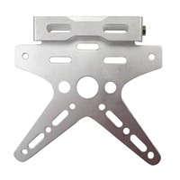 Support de plaque d'immatriculation réglable et mobile de type col de cygne en aluminium, cinq couleurs, pour moto tout-terrain et vélo électrique modifiés