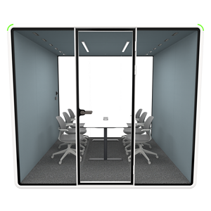 Cabine de transit aéroportuaire insonorisée avec fixation sécurisée et verre intelligent transparent à 50% - Product Image 2