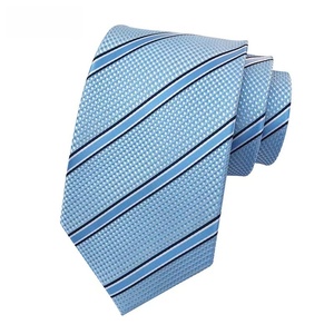 Premium Mikro faser Polyester Silky Repp Streifen Krawatte Unzerbrechliche Business Krawatte Jacquard Muster Hand genäht Logo Geschenk box - Product Image 6