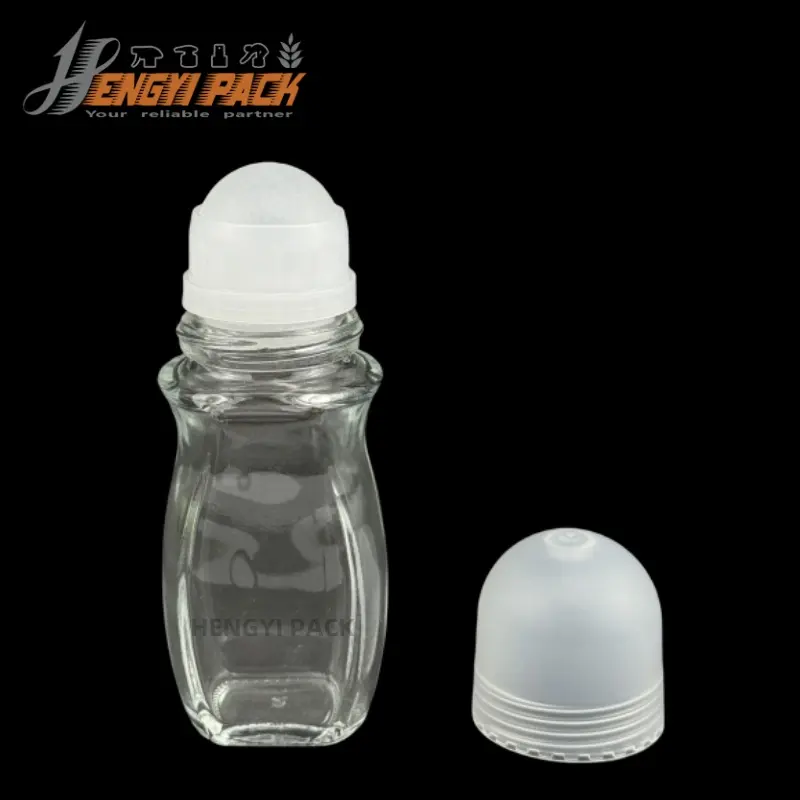 Wadah deodoran parfum plastik bola rol kosong Roll On botol kaca minyak esensial tongkat antikeringat botol 50ml 60ml