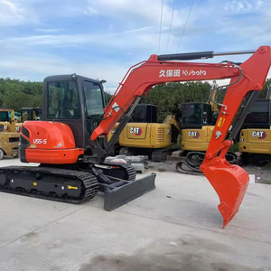 รถขุด Kubota U55-5 มือสองจากญี่ปุ่น น้ำหนัก 5.5 ตัน แบบ Zero Tail Mini Crawler Digger มีสินค้าในสต็อก พร้อมจัดส่ง สภาพการทำงานดี - Product Image 2