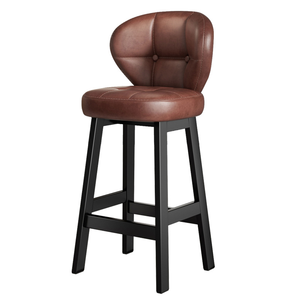 Modern Faux Leather <b>Bar</b> <b>Stool</b> With Metal Frame Contemporary Design For Home <b>Bar</b> And Commercial Use - Product Image 2