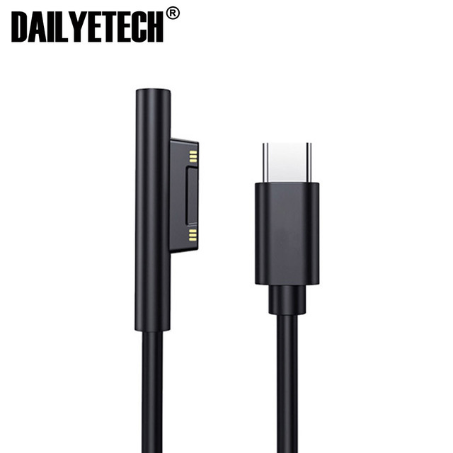 1.5m Fast Charging USB Type-C Power Supply Cable for Microsoft Surface Pro 7 3 4 5 6 15V 3A PD Tablet Charger Adapter Cable Cord