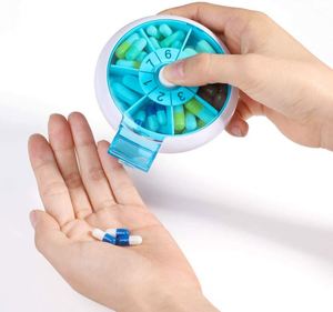 <b>7</b> Compartment Small Pill Box Plastic Capsule Case for Vitamins and <b>Tablets</b> - Product Image 4
