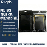 Protection antichoc pour cartes à collectionner avec plaque arrière transparente, dégradé de paillettes bicolore en TPU, ajustement parfait pour cartes gradées de 35 points