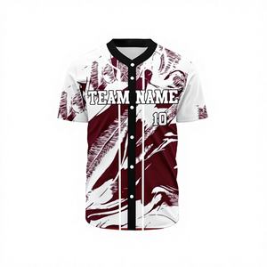 เสื้อเบสบอลแบบซับลิเมชั่นพรีเมียมสั่งทำพิเศษ คอวี แขนสั้น สำหรับผู้ใหญ่ ผ้าเนื้อนุ่ม น้ำหนักเบา ระบายอากาศได้ดี สวมใส่สบาย สำหรับทีมแบบสั่งทำ - Product Image 1