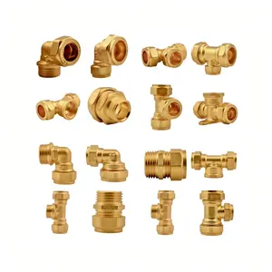 Nhà Sản Xuất Brass Nén Phụ Kiện Ống Fittin Hexagon Núm Vú Brass Phù Hợp Cho Ống Đồng