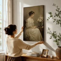 Peinture à l'huile imprimée Art Déco faite à la main sur toile pour décoration murale - Occasions Mariage & Ramadan