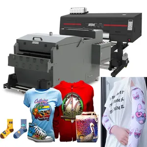 2 Head I3200 DTF Printer 60Cm Tshirt Jersey Heat Press Film Print Powder Machine A3 DTF Printer