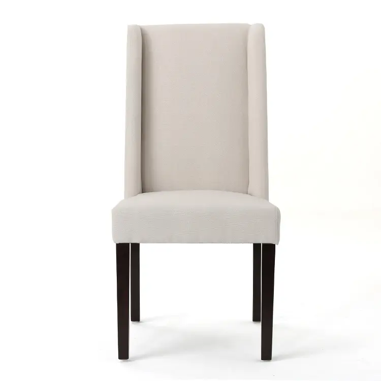 Free shipping within the US High back ivory living room chairs modern dining chairs set of 2