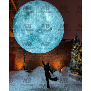 Free Sample Decoration Used Advertising <b>Inflatable</b> Moon Model With Led Light Large Balloon <b>Inflatable</b> Moon Free Sample Decoratio - Product Image 2