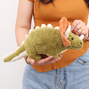 Triceratops jouet en peluche-poupée en peluche de dinosaure endormi mignon-jouet en peluche pour garçons-poupée d'oreiller-cadeau pour enfants - Product Image 4